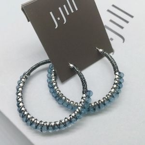 J. Jill Jewelry - Beaded Medium Hoops J. Jill Jewelry - Beaded Medium Hoops